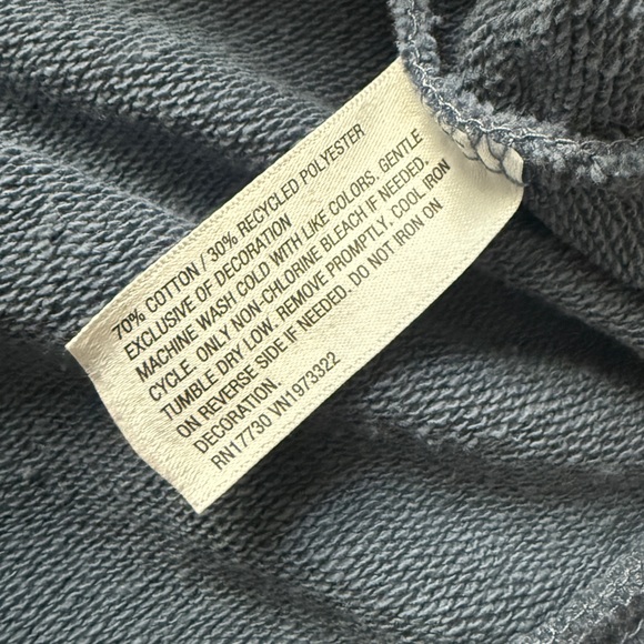 Wild Fable Montauk Embroidered Graphic Oversized Crewneck Sweatshirt Blue Small - Picture 4 of 8